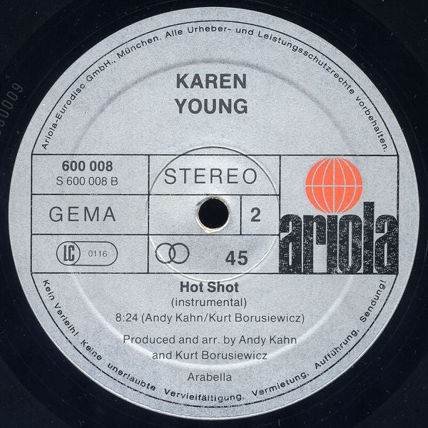 Karen Young : Hot Shot (12")