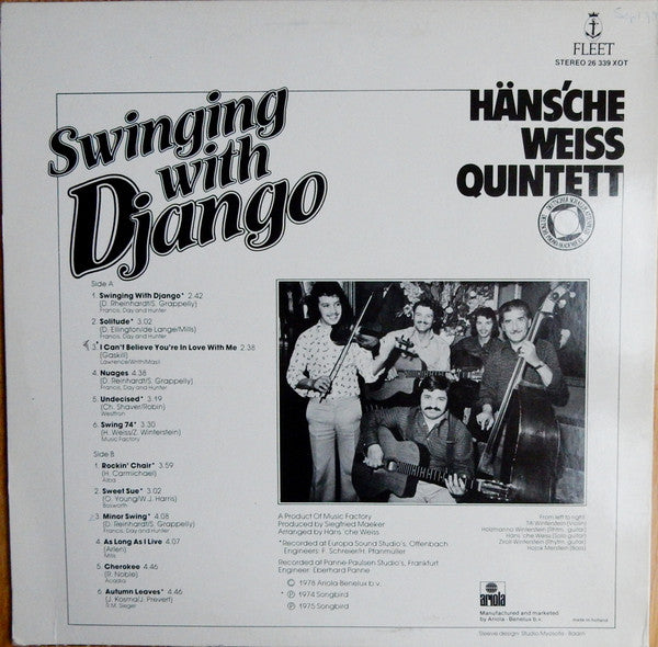 Häns'che Weiss Quintett : Swinging With Django (LP, Comp)