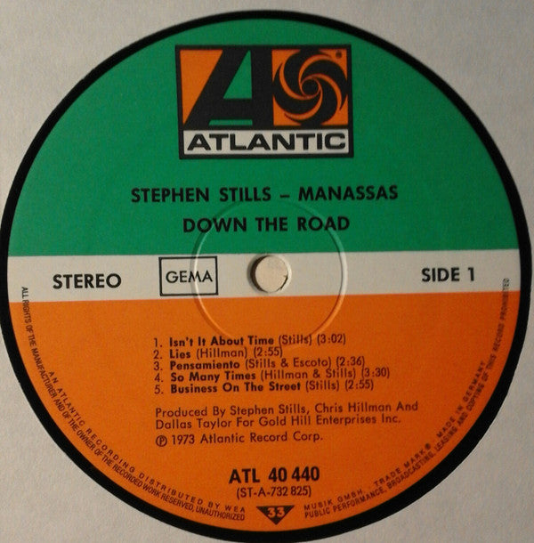 Stephen Stills - Manassas : Down The Road (LP, Album)