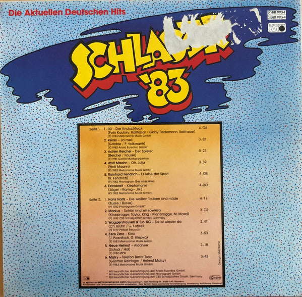 Various : Schlager '83 (LP, Comp)