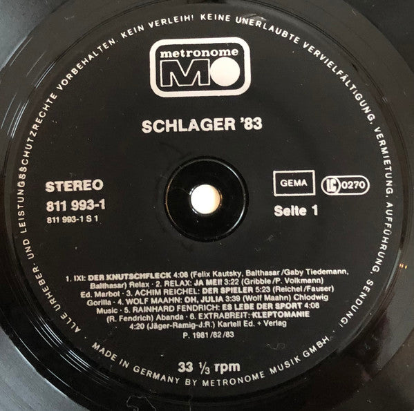 Various : Schlager '83 (LP, Comp)