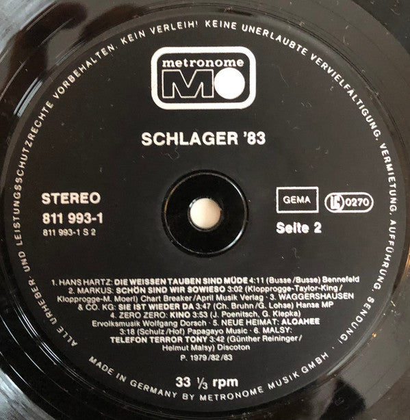 Various : Schlager '83 (LP, Comp)