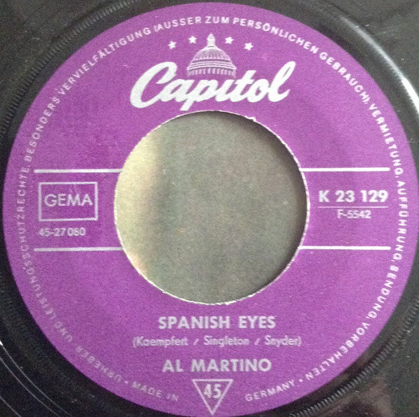 Al Martino : Spanish Eyes (7", Single, Mono, RP)