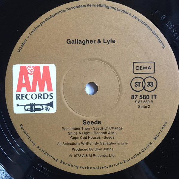 Gallagher & Lyle : Seeds (LP)