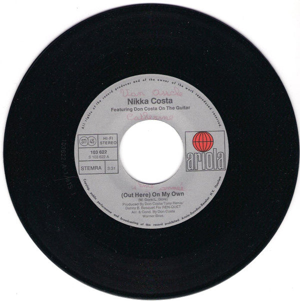 Nikka Costa Featuring Don Costa : (Out Here) On My Own (7", Single)