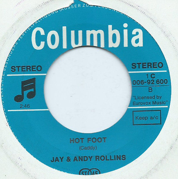 Jay And Andy Rollins : Double Barrel / Hot Foot (7", Single)