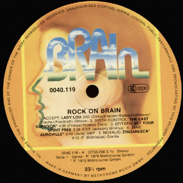 Various : Rock On Brain (LP, Comp)