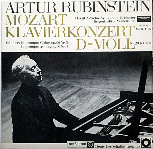 Wolfgang Amadeus Mozart, Franz Schubert, Arthur Rubinstein, Alfred Wallenstein : Klavierkonzert No.20 D-Moll Kv 466 / Impromtu Nr.3 Und Nr.4 (LP, Comp, S/Edition)