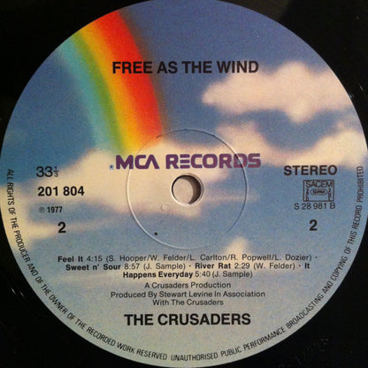 The Crusaders : Free As The Wind (LP, Album, RE)