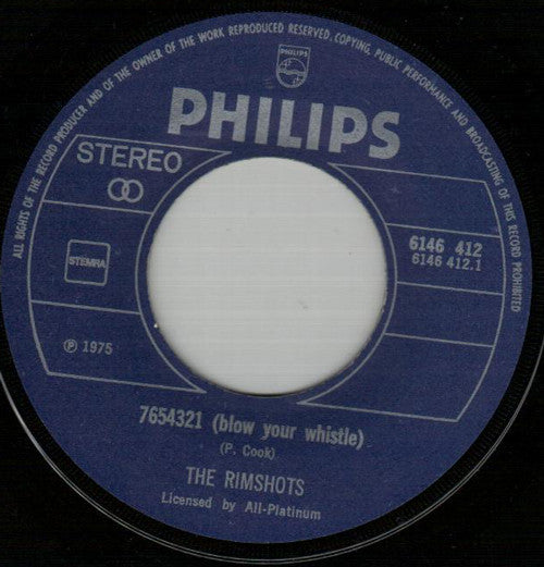 The Rimshots : 7654321 (Blow Your Whistle) (7")