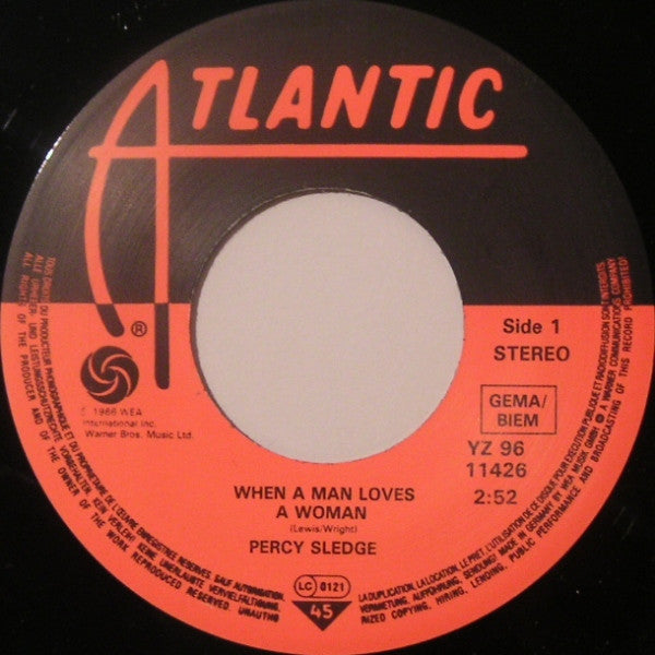 Percy Sledge : When A Man Loves A Woman (7", Single, RE)