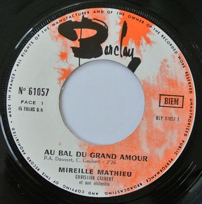 Mireille Mathieu : Au Bal Du Grand Amour (7", Single)