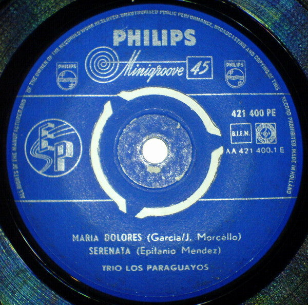 Trio Los Paraguayos : Maria Dolores (7", EP)