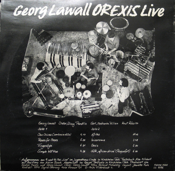 Georg Lawall, Orexis : Live (LP, Album, M/Print)