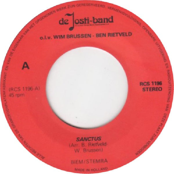 Josti-Band : Sanctus (7", Single)