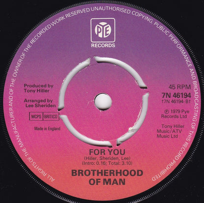 Brotherhood Of Man : Papa Louis / For You (7", Single, Kno)