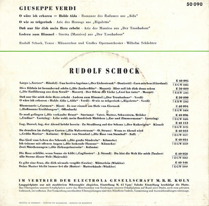 Giuseppe Verdi, Rudolf Schock : Giuseppe Verdi (7")