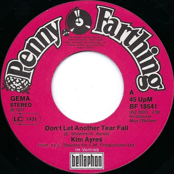 Kim Ayres : Don't Let Another Tear Fall (7", Single)