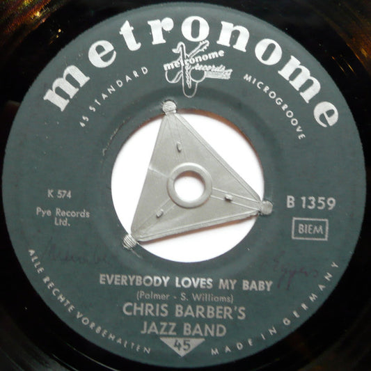 Chris Barber's Jazz Band : Everybody Loves My Baby / Dixie Cinderella (7", Single, Mono, Tri)