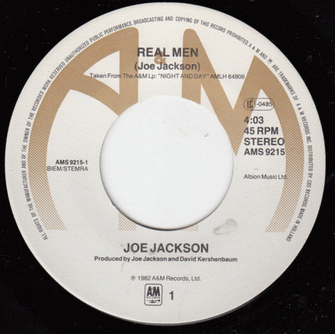 Joe Jackson : Real Men (7", Single)