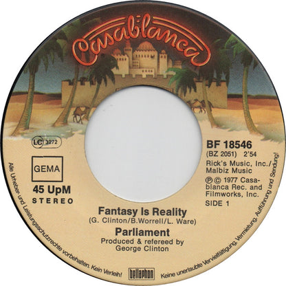 Parliament : Fantasy Is Reality (7")