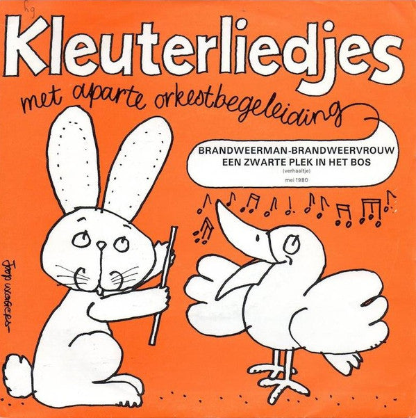 Orkest o.l.v. Ru van Veen, Kinderkoor Lidy Peters, Elly Verbiest : Brandweerman-Brandweervrouw / Een Zwarte Plek In Het Bos (7", Single)