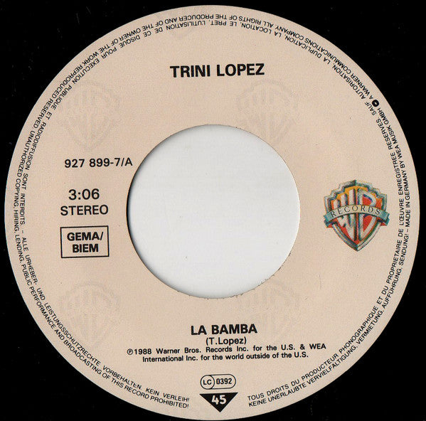 Trini Lopez : La Bamba (7", Single, RE)