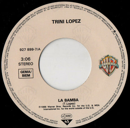 Trini Lopez : La Bamba (7", Single, RE)