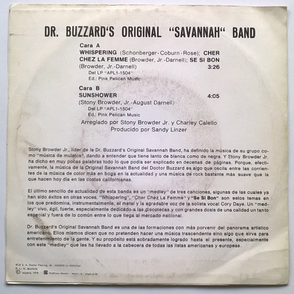 Dr. Buzzard's Original Savannah Band : Cherchez La Femme  (7", Single)