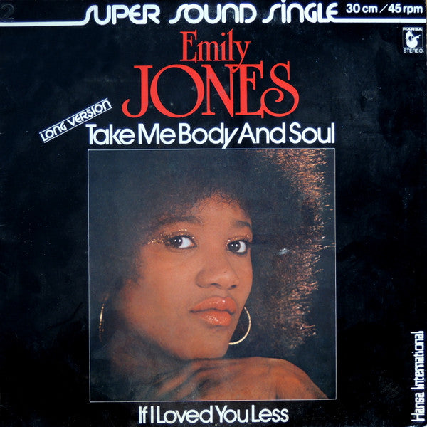 Emily Jones : Take Me Body And Soul (Long Version) (12", Sup)