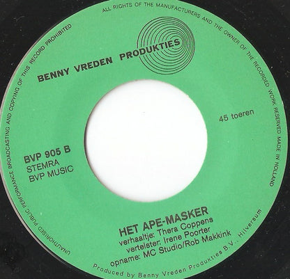 Unknown Artist : Hop Met Die Handjes / Het Ape-Masker (Verhaaltje) (7", Single)