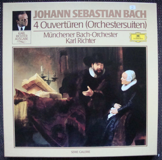 Johann Sebastian Bach, Münchener Bach-Orchester, Karl Richter : 4 Ouvertüren (Orchestersuiten) (2xLP, RE + Box)