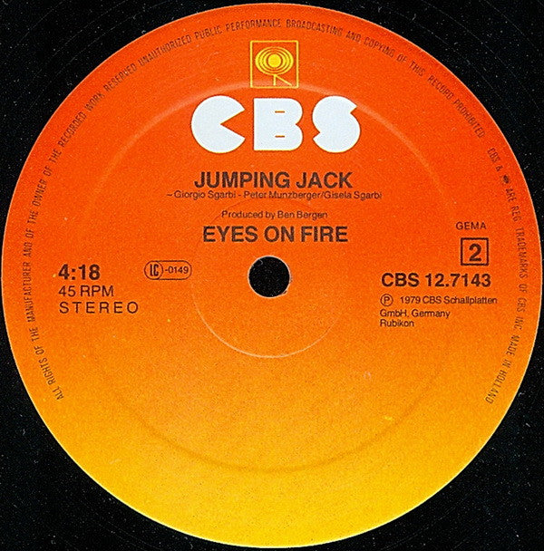 Eyes On Fire : Mama Don't Know / Jumping Jack (12", Maxi, Ltd)