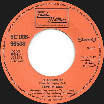 The Temptations : Glasshouse (7")