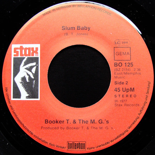 Booker T. & The M. G.'s* : Melting Pot / Slum Baby (7")