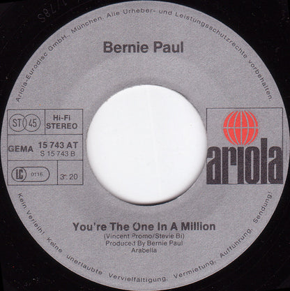 Bernie Paul : Lucky (7", Single)