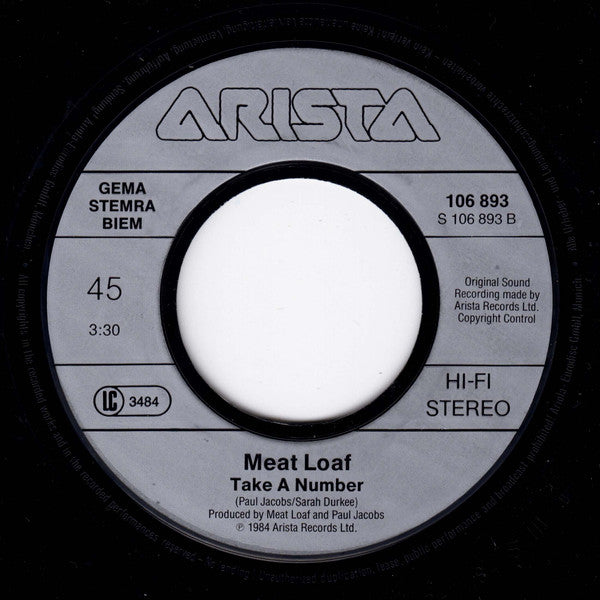 Meat Loaf : Modern Girl (7", Single, Tou)