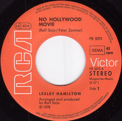 Lesley Hamilton : No Hollywood Movie (7", Single)