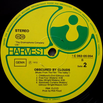 Pink Floyd : Obscured By Clouds (LP, Album, Rou)