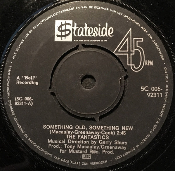 The Fantastics : Something Old, Something New (7", Single)