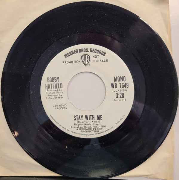 Bobby Hatfield : Stay With Me (7", Promo)