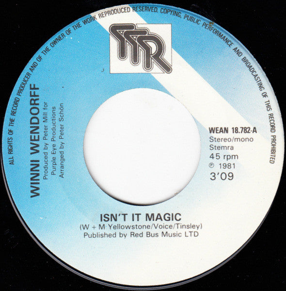 Winni Wendorff : Isn't It Magic (7", Single)