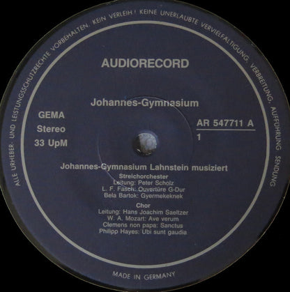 Various : Johannes-Gymnasium Lahnstein Musiziert III (LP)