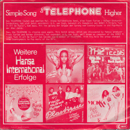 Telephone (3) : Simple Song (7", Single)