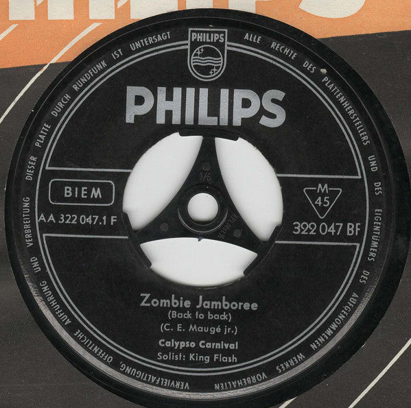 Calypso Carnival, King Flash : Zombie Jamboree (Back To Back)  (7", Mono)