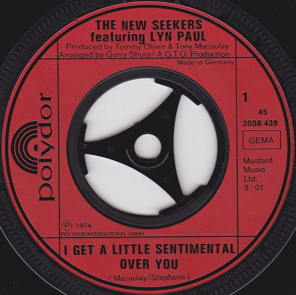 The New Seekers : I Get A Little Sentimental Over You (7", Single)