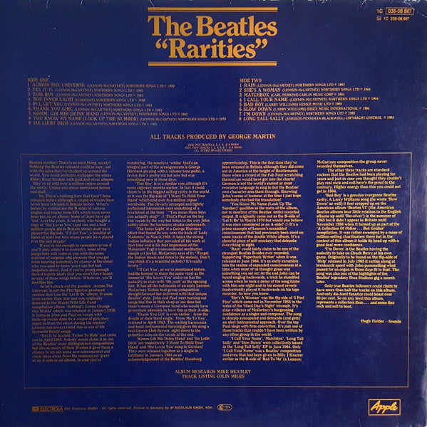 The Beatles : Rarities (LP, Comp)