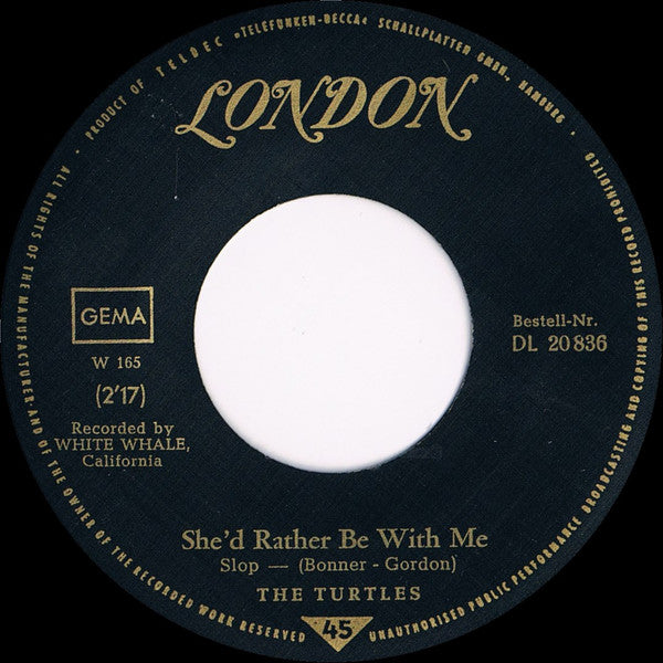 The Turtles : She'd Rather Be With Me (7", Single)