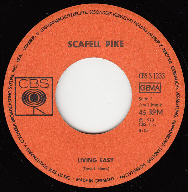 Scafell Pike : Living Easy (7", Single, Promo)