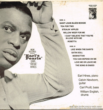 Earl Hines : Earl's Pearls (LP, Album, Mono)